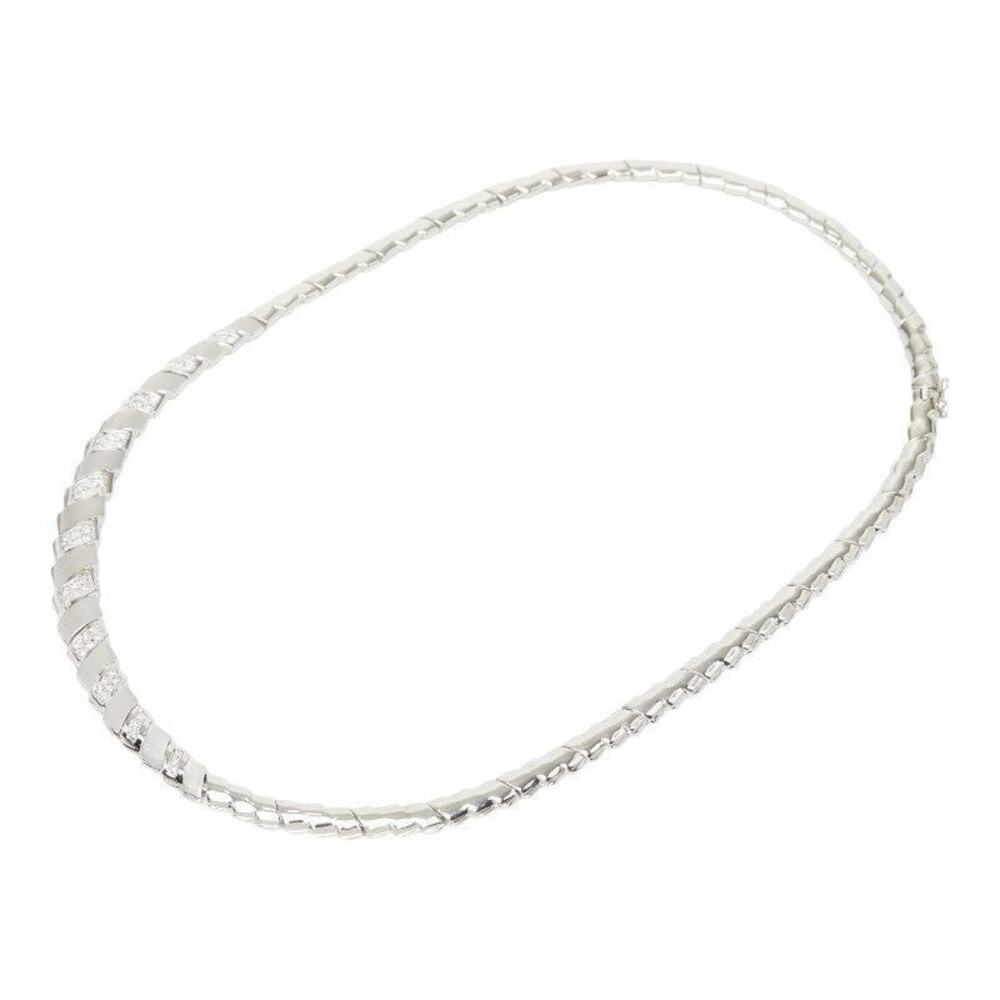 Unbranded Diamond 18K White Gold Necklace Silver